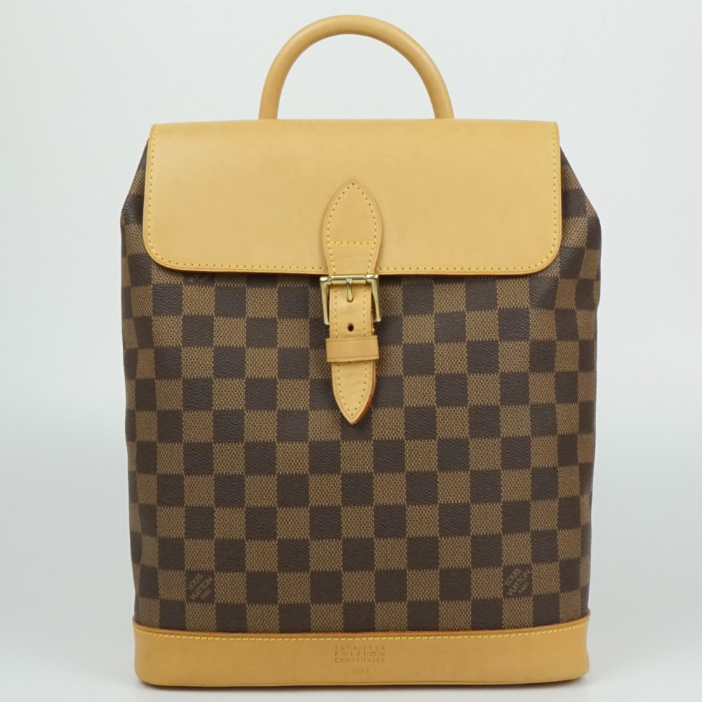 LOUIS VUITTON ルイヴィトン N99038 手付け金カン ダミエ・エベヌキャンバス 赤銅色系 背嚢 うしろ側容器に並べる レディース 【中古】