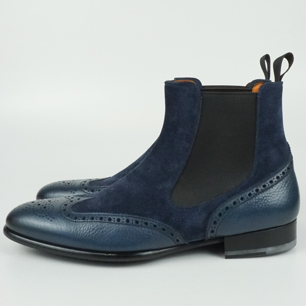 楽天市場】【半額以下】 サントーニ Santoni スエード ブローグ