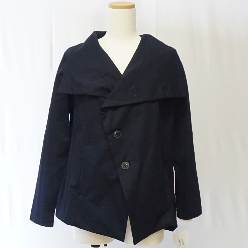 Y'S　ワイズ　YK-T16-062-1　ジャケット　ネイビー　濃紺　サイズ2　2017AW コレクション　ヨウジヤマモト　レディース　アパレル　【中古】