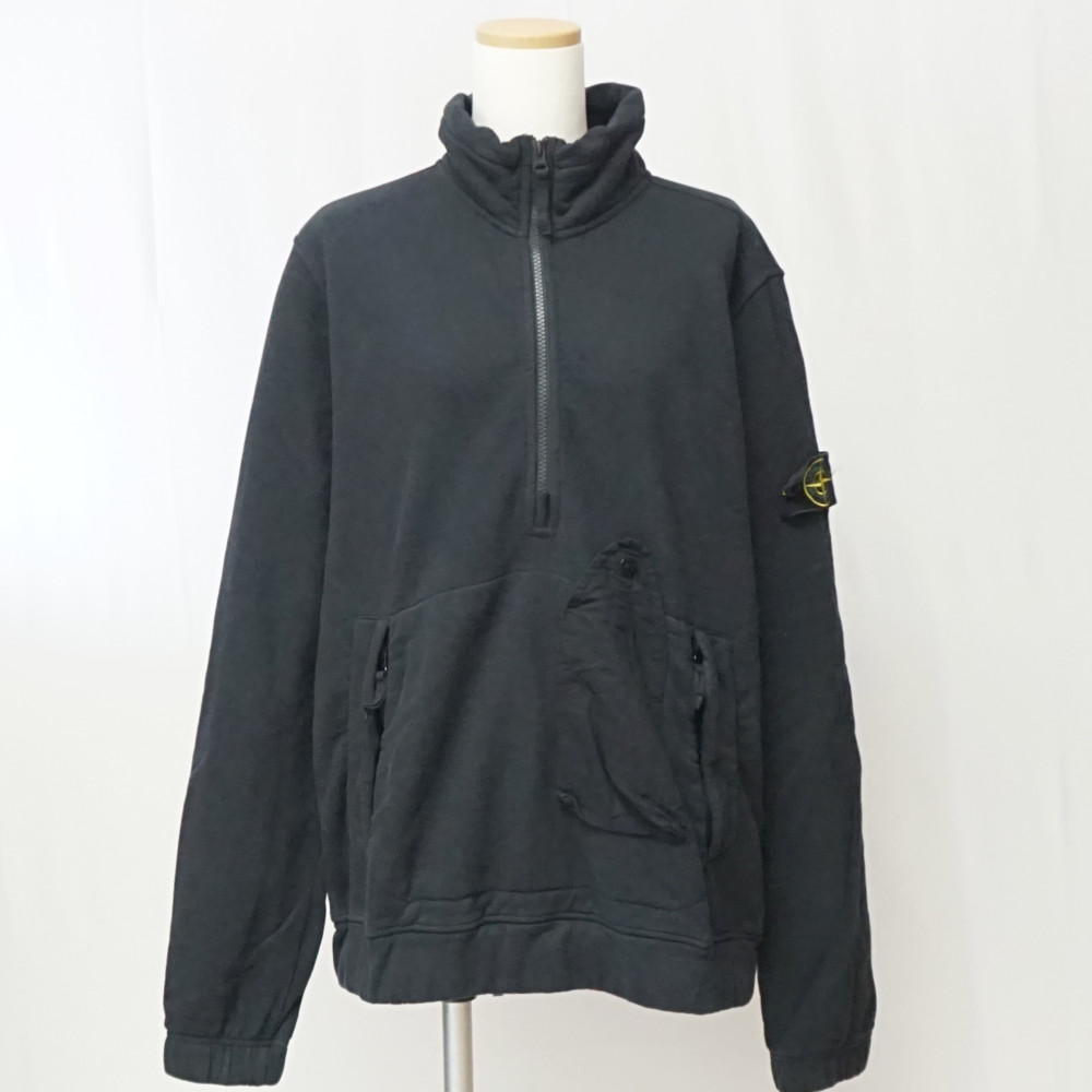 希少モデル❗️】stone ハーフジップスウェット ブラック 2025年最新