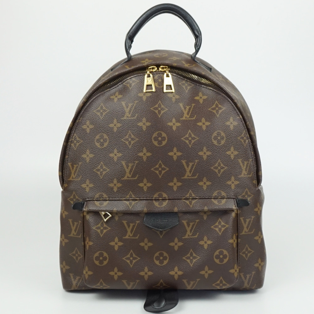 LOUIS VUITTON ルイヴィトン M41561 パームスプリングス うしろ側容器に並べるMM モノグラム・帆布 赤銅色 茶 背嚢 レディース 【中古】