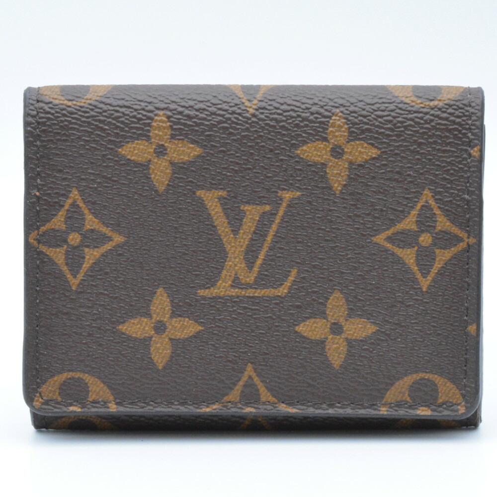 LOUIS VUITTON　ルイヴィトン　M63801　アンヴェロップ カルト ドゥ ヴィジット　モノグラム・キャンバス　ブラウン　茶　カードケース　名刺入れ　メンズ　レディース　【中古】