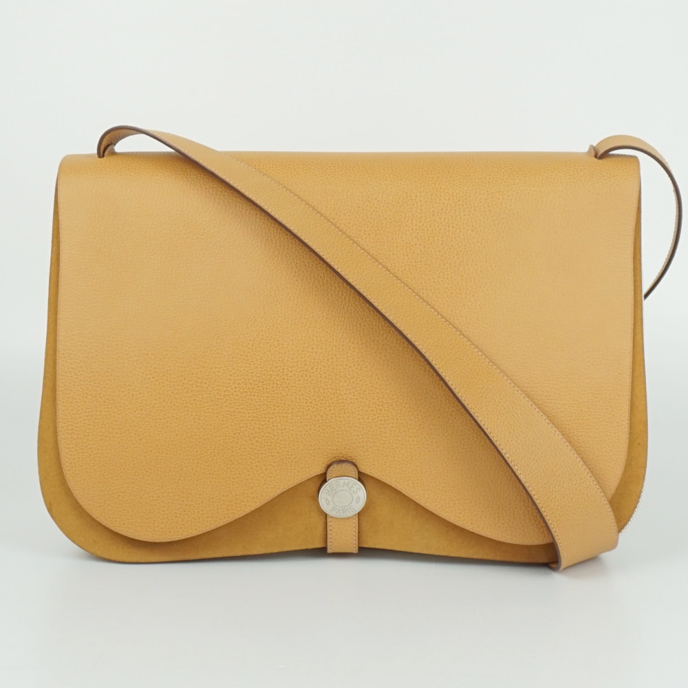 HERMES　エルメス　サックコロラドGM　□I刻印(2005年製造)　ベージュ　茶　ショルダーバッグ　肩掛け　斜め掛け　メンズ　レディース　【中古】