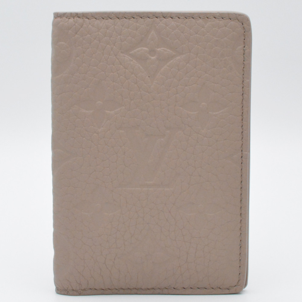LOUIS VUITTON ルイヴィトン M13974 歌留多入れもの オーガナイザー・ドゥ ポッシュ トリヨンレザー さくら色ベージュ 名刺入れ 歌留多入れ レディース 【中古】