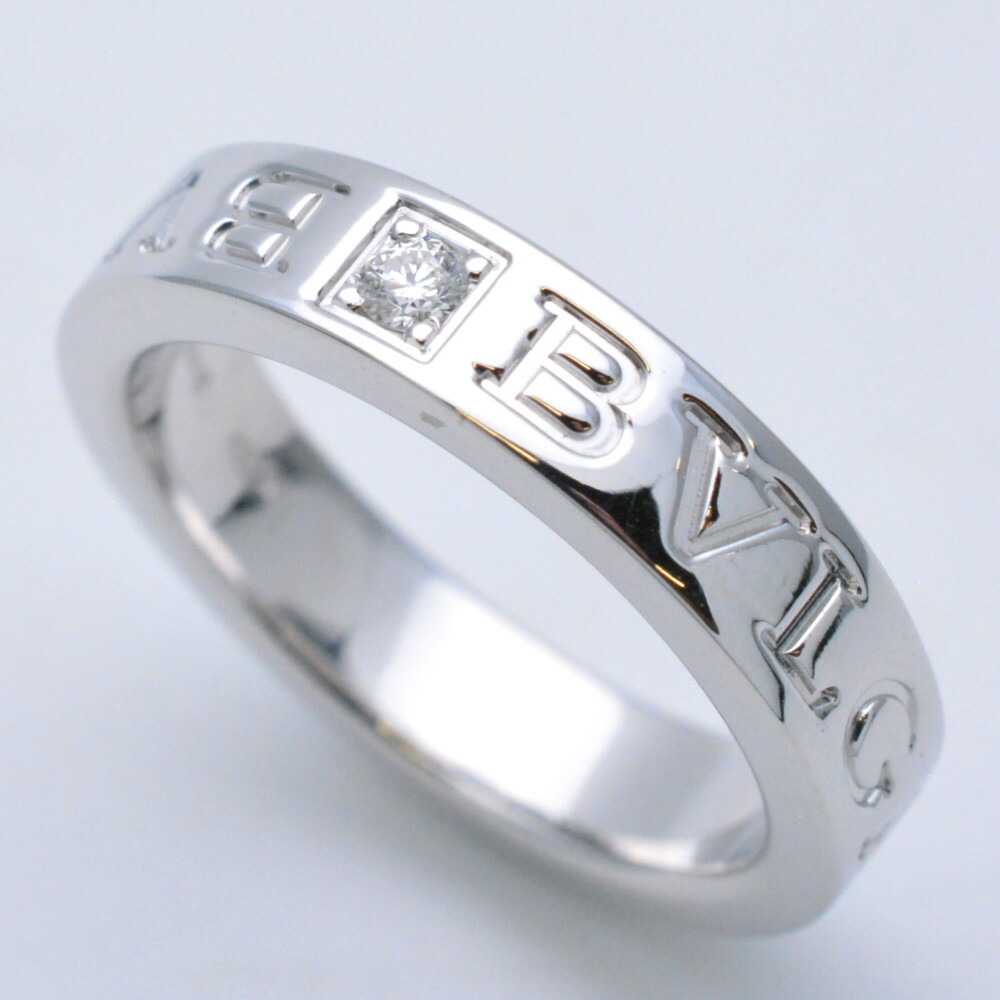BVLGARI 750 ホワイトゴールドダブルロゴ リング ダイヤ1PD 7号弱 楽天市場】【ジュエリー】BVLGARI ブルガリ ダブルロゴリング