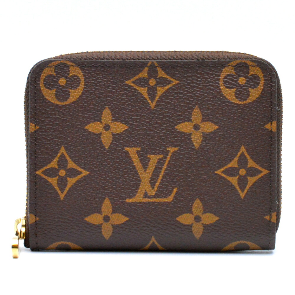 LOUIS VUITTON ルイヴィトン M60067 ジッピー・コインパース モノグラム・帆布 赤銅色 茶 御釣り入れ ミニ紙入れ メンズ レディース 【中古】