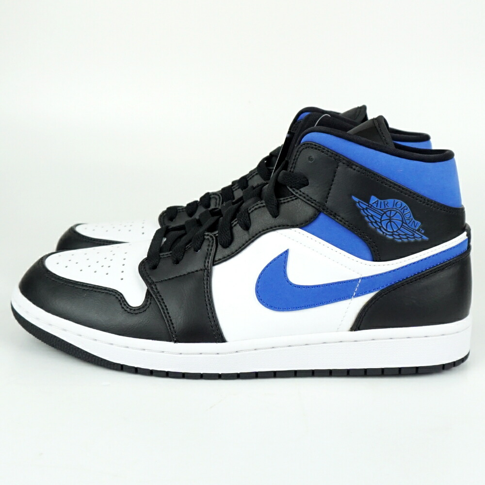 NIKE ナイキ 554724-140 AIR JORDAN 1 MID エアジョーダン 白いこと/レーサーブルーブラック 大きさ書きあらわすUK9 日本大きさ約28.5糎座標軸 メンズシューズ お召しもの 【中古】