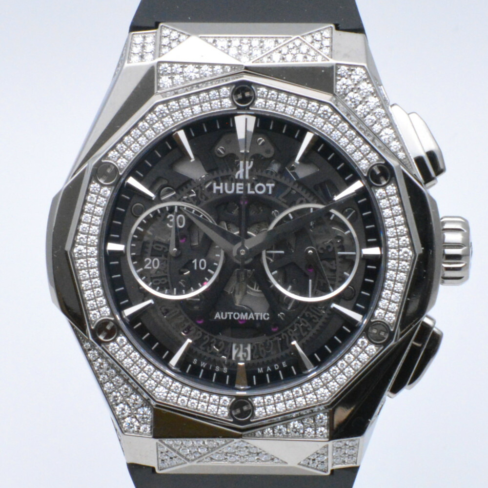 HUBLOT　ウブロ　525.NX.0170.RX.1804.ORL18　クラシックフュージョン アエロフュージョン クロノグラフ オーリンスキー　スケルトン　ブラック　オートマチック　45mm　メンズ時計　腕時計　【中古】｜質屋かんてい局　盛岡店