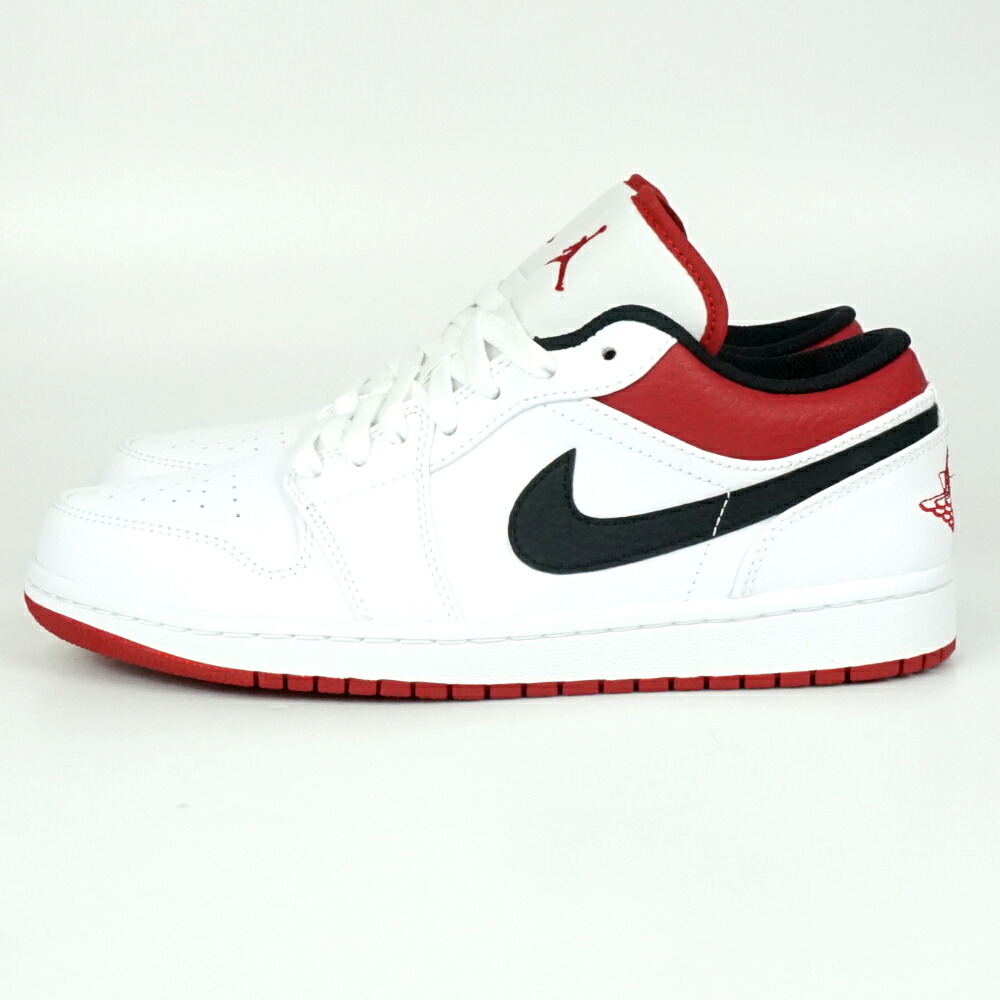 NIKE ナイキ　553558-118　AIR JORDAN 1LOW　エアジョーダン 1 ロー　ホワイト/ユニバーシティレッド/ブラック　サイズ表記US8　日本サイズ約26.0cm　スニーカー　ランニングシューズ　メンズ　【中古】