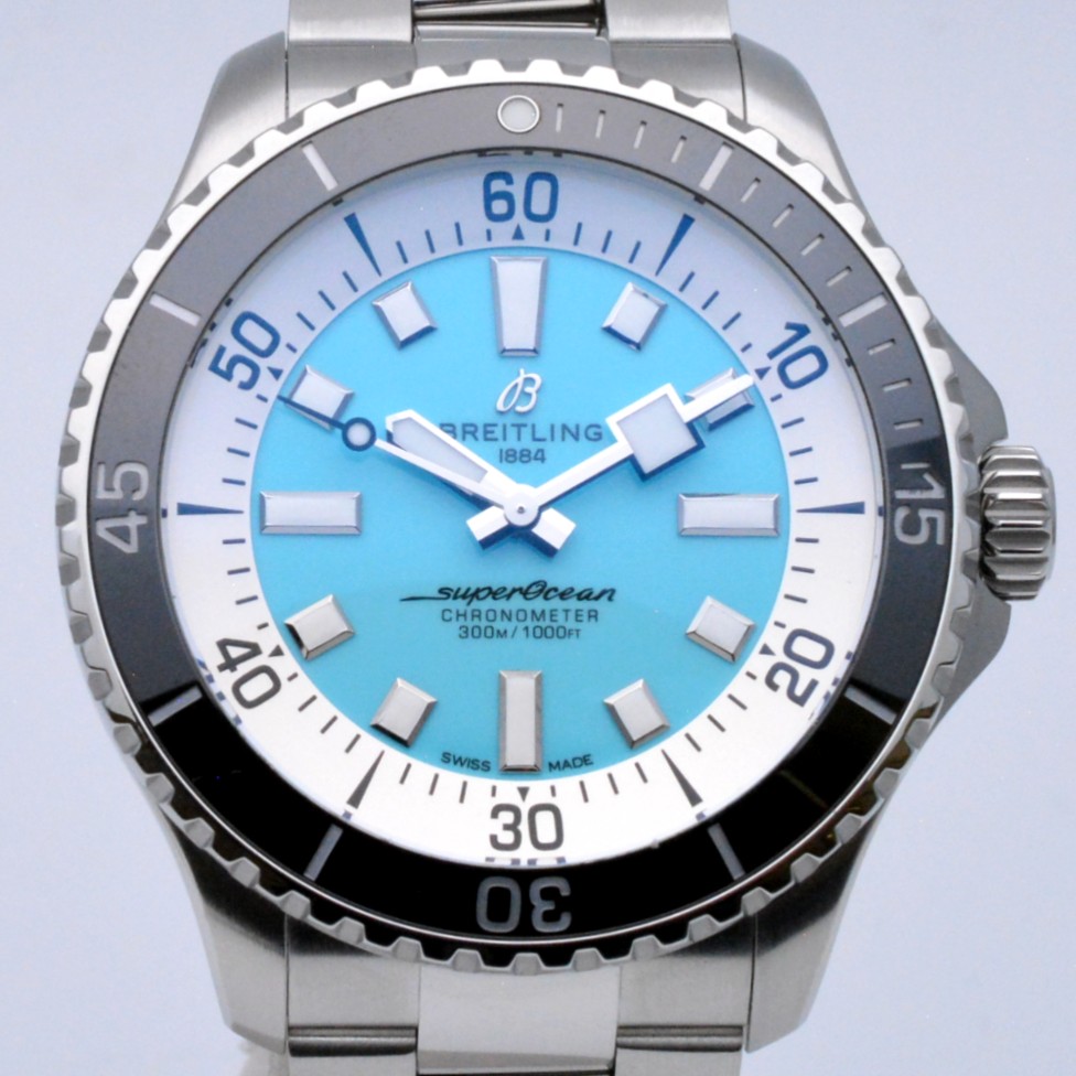BREITLING　ブライトリング　A17376211L2A1　スーパーオーシャン　ブルー　自動巻き　オートマチック　44mm　メンズ時計　腕時計　【中古】