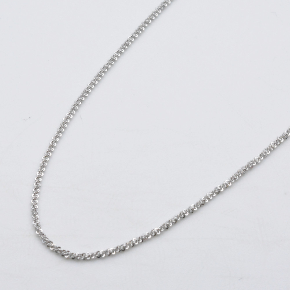 Pt950　クリスクロスチェーンネックレス　プラチナ　チェーン約45cm(スライド式アジャスター)　重量約3.8g　首飾り　ジュエリー　アクセサリー　レディース　【中古】 53,880円