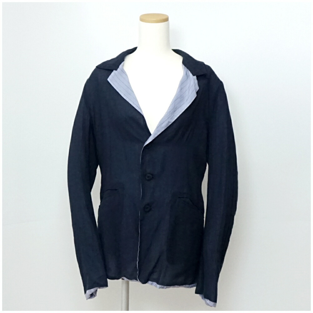 Y's　ワイズ　YD-J13-003　ジャケット　ネイビー系　紺　サイズ表記3　綿100％　レディースジャケット　アパレル　【中古】