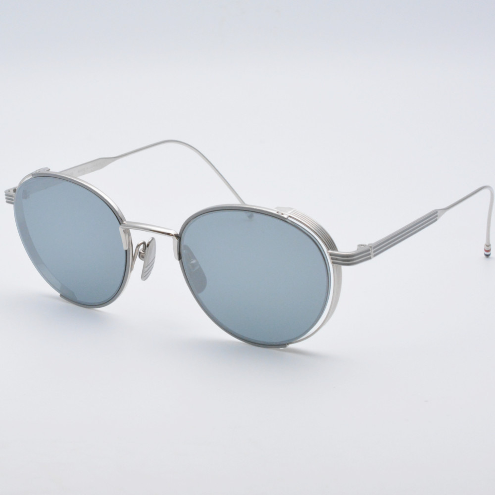 THOM BROWNE　トムブラウン　TB-106-B-GRY-SLV-50　サングラス　50□21-145　プラスチック　メガネ　眼鏡　アイウェア　メンズ　レディース　【中古】