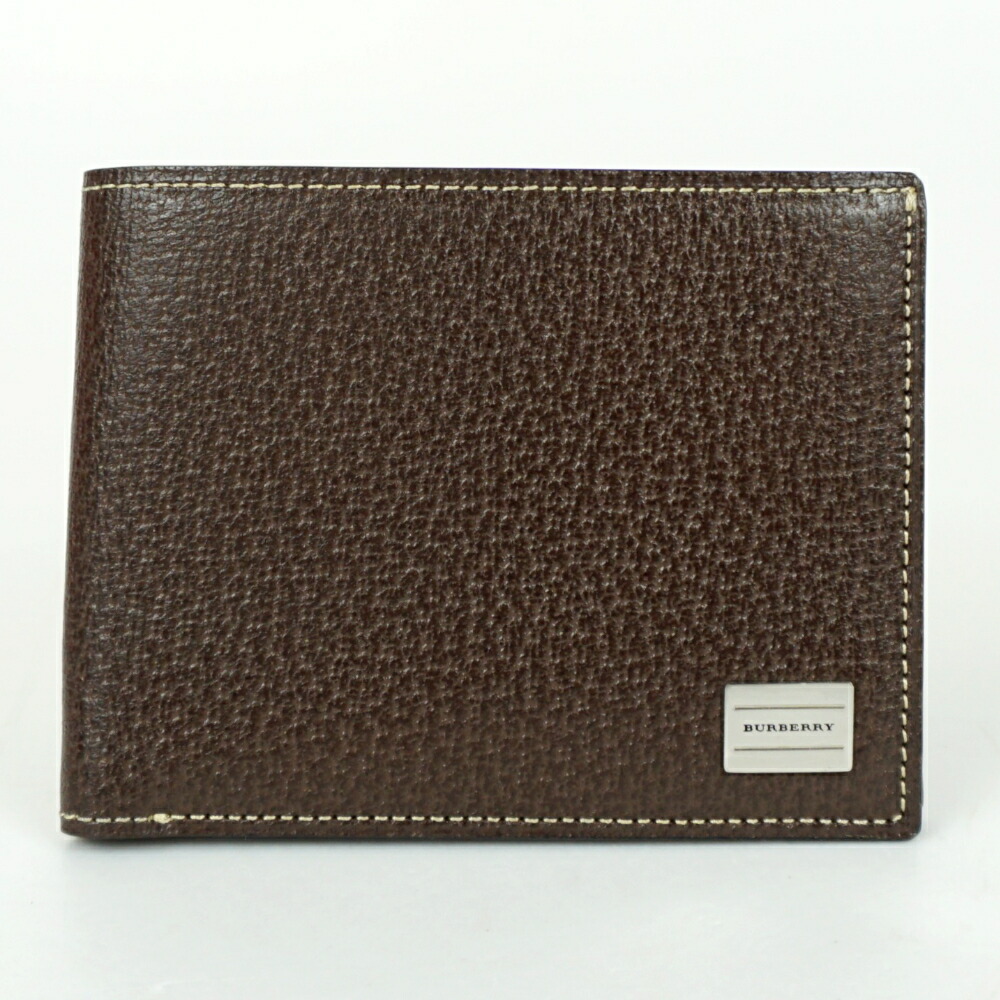 BURBERRY　バーバリー　二つ折り財布　ブラウン　ウォレット　コンパクト財布　メンズ財布　【中古】