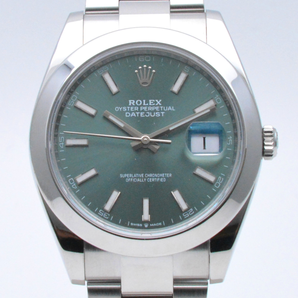 ROLEX　ロレックス　126300　デイトジャスト41　ランダム番(2023年6月記載)　グリーン　自動巻き　オートマチック　41mm　デイト表示　OH･仕上げ済　メンズ時計　腕時計　【中古】