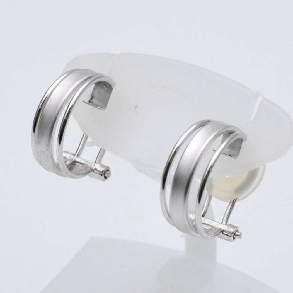 K18WG イヤリング ホワイトゴールド 金 重量約1.6g(シリコン抜き) 耳飾り ジュエリー アクセサリー レディース 【中古】|質屋かんてい局 盛岡店