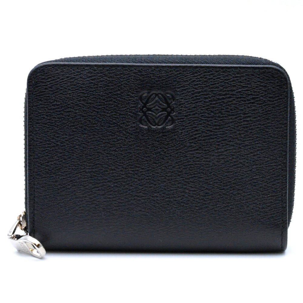 LOEWE　ロエベ　アナグラム コインケース　ブラック　黒　小銭入れ　ミニ財布　コンパクトウォレット　レディース　【中古】
