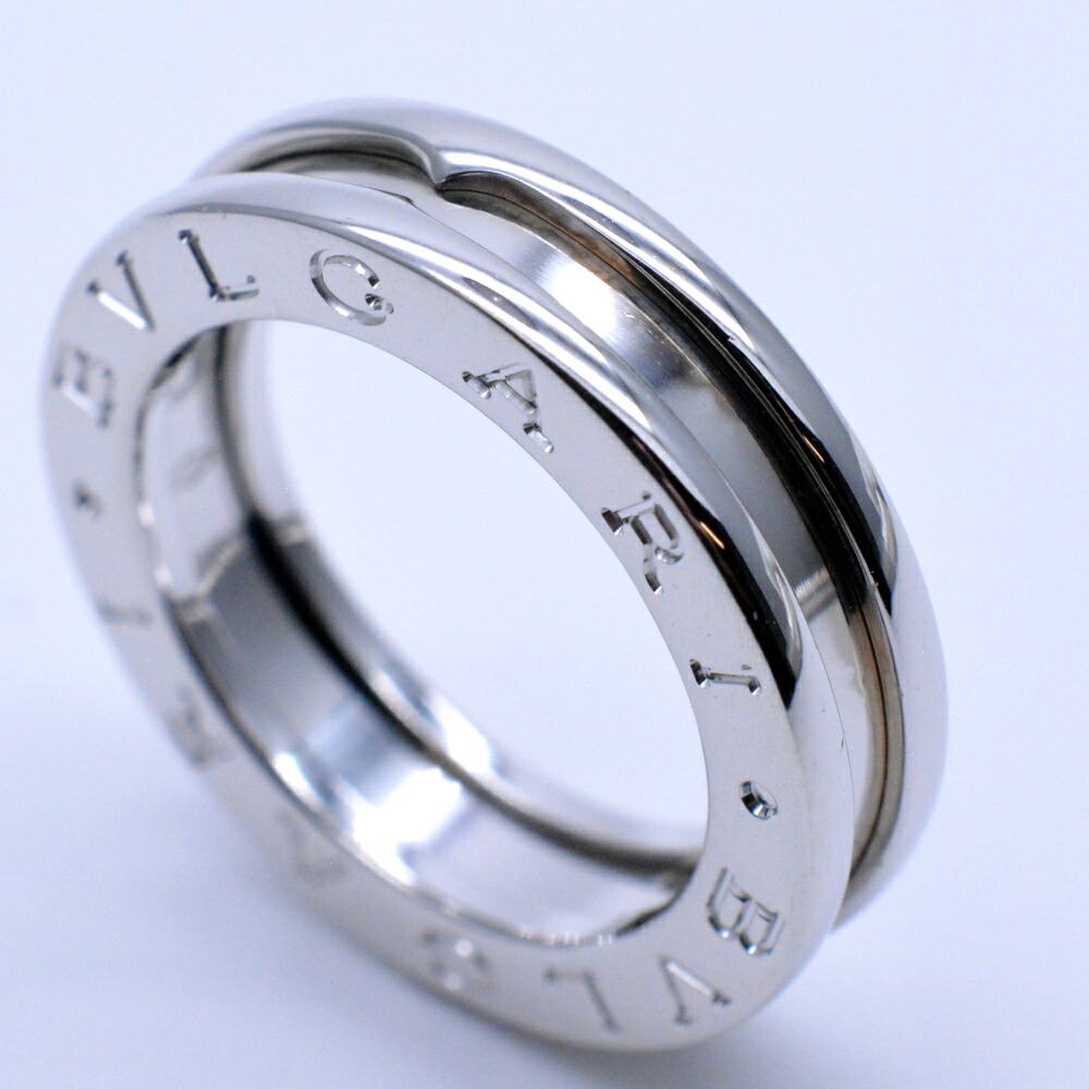 BVLGARI ブル小峡谷 B-zero1 ビーゼロワンリング 1ダンス楽隊 XS 750WG 白いことゴールド 金 大きさ書きあらわす48 約8号大きさ 指環 宝飾品 付属物 メンズ レディース 【中古】