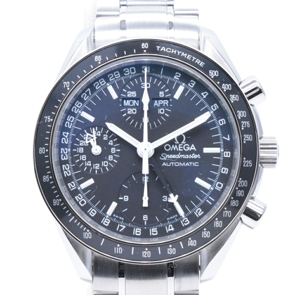 OMEGA ゼロ 3520.50 素早さ御師匠さん 目じるし40 全ての存在 黒いこと 自動小銃一巻き 自動小銃 39粍 クロノグラフ メンズ時辰儀 ウオッチ 【中古】