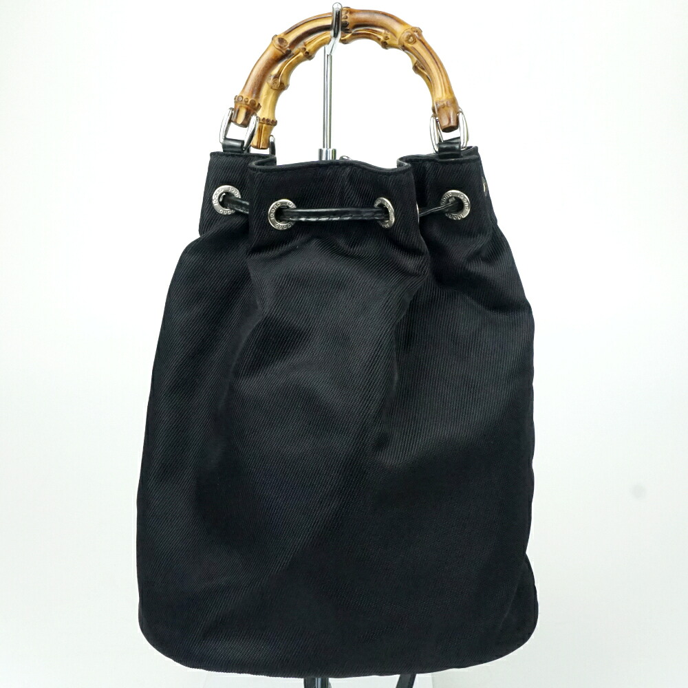 GUCCI　グッチ　003･2854･0060･5　バンブー 2WAYバッグ　ブラック　黒　　ハンドバッグ　ショルダーバッグ　肩掛け　レディース　【中古】