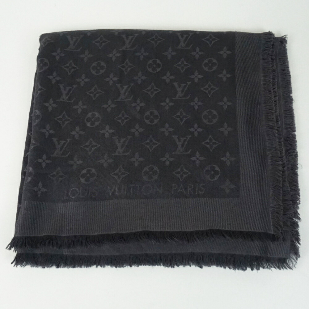 LOUIS VUITTON　ルイヴィトン　M74752　ショール・モノグラム　アントラシット　チャコールグレー　シルク/ウール　大判ショール　ストール　装飾品　【中古】｜質屋かんてい局　盛岡店
