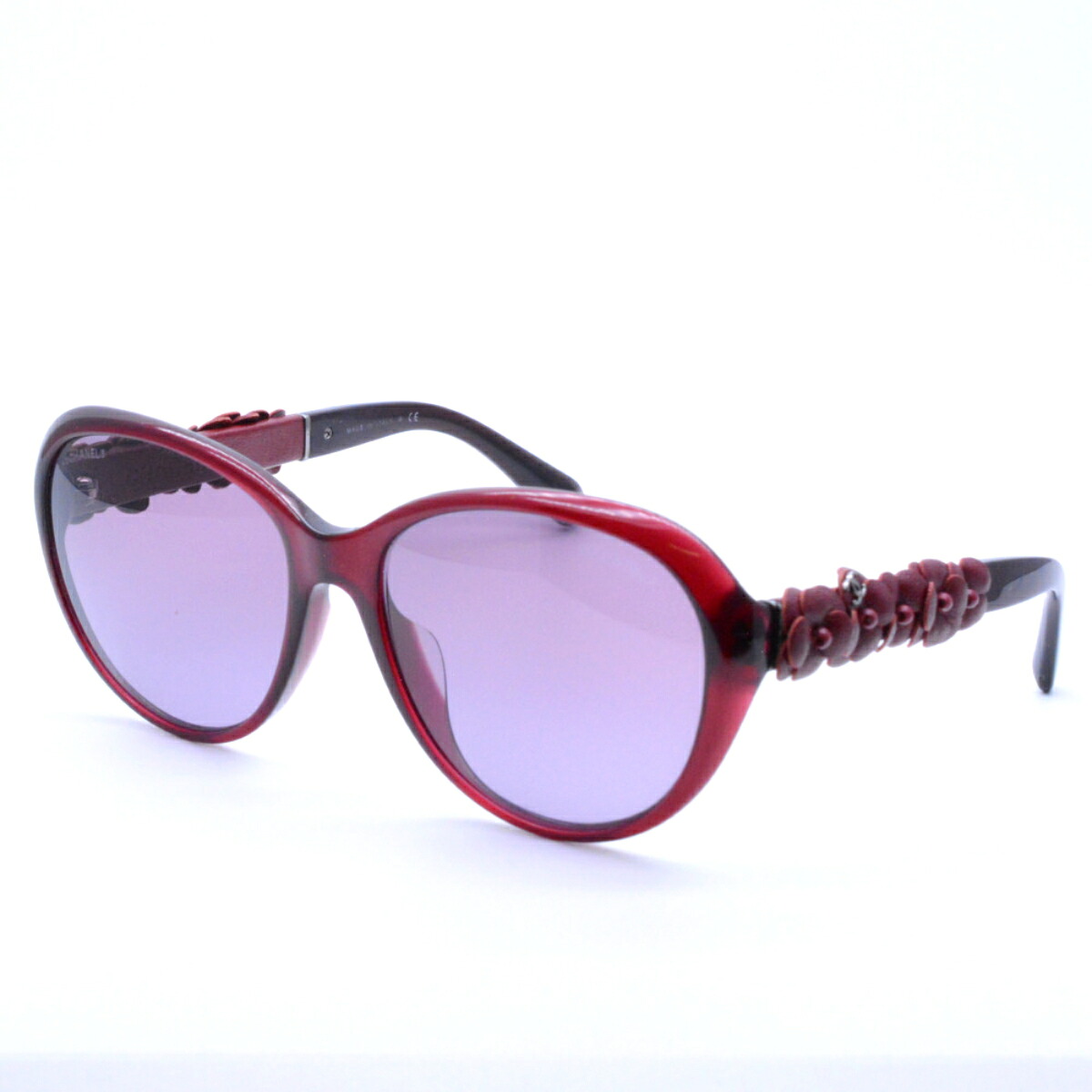 CHANEL シャネル 5316-Q-A サングラス ボルドーワイン系 56□17 135 2N レザーカメリア ココマーク アイウェア 眼鏡 ケース付 レディース 【中古】|質屋かんてい局 盛岡店