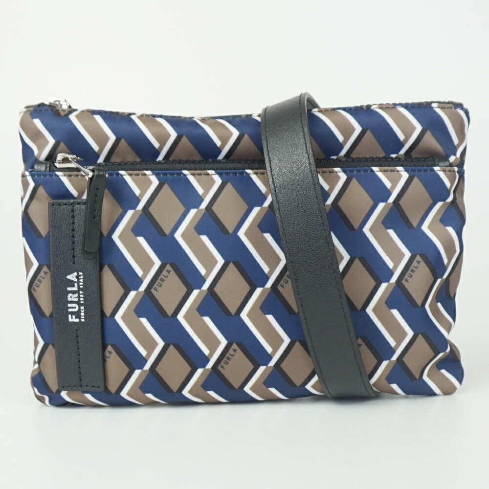 FURLA フルラ EBQ5MRO 専門的 差し交わす上半身 ショルダーバッグ 米国海軍×カーキ×白いこと 肩かけ御徒面子 曲がった掛け御徒面子 メンズ 【中古】