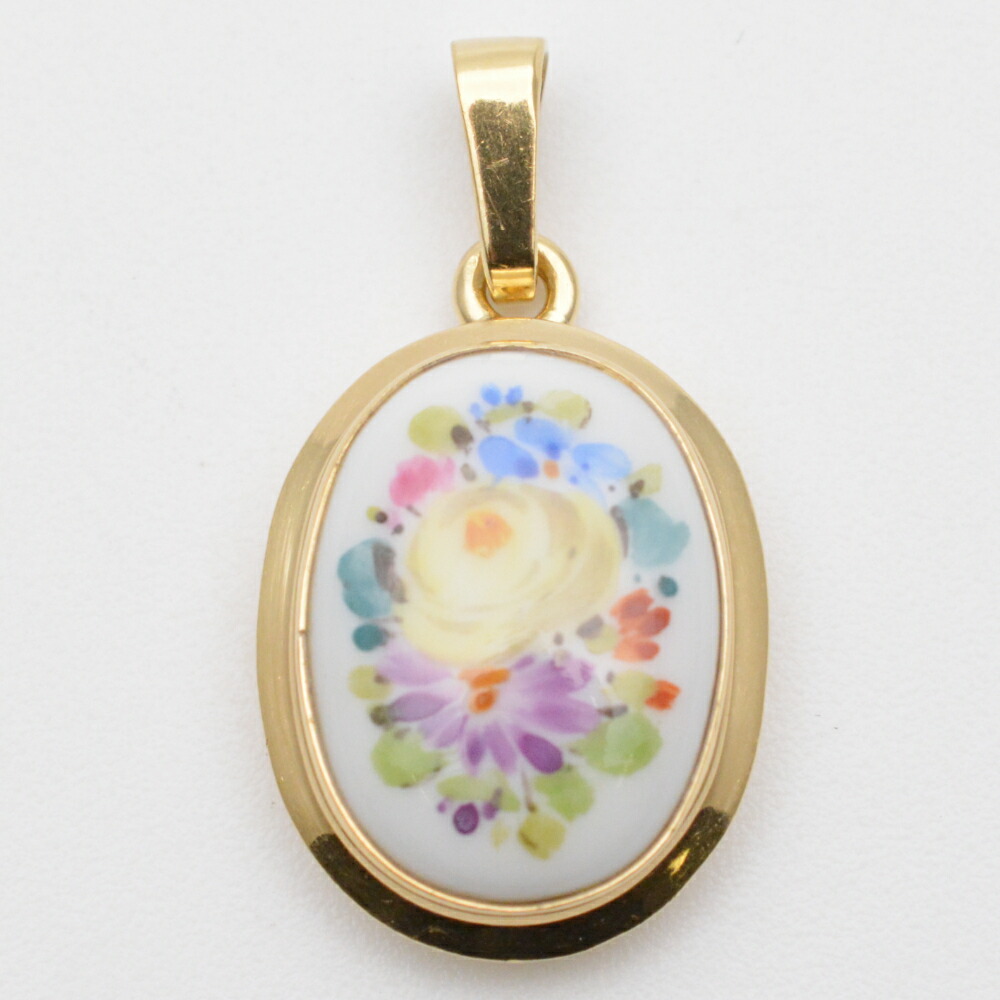 【中古】　K18　ペンダントトップ　イエローゴールド　金　フラワー　花　重量約2.2g　ネックレストップ　ジュエリー　アクセサリー　レディース｜質屋かんてい局　盛岡店