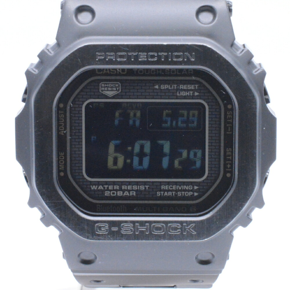 【中古】 CASIO カシオ GMW-B5000MB-1JF G-SHOCK 黒いこと 電磁波ソーラー 43.2粍 デジタル書きあらわす 移動性繋がり 世界ひと休み メンズ時辰儀 ウオッチ