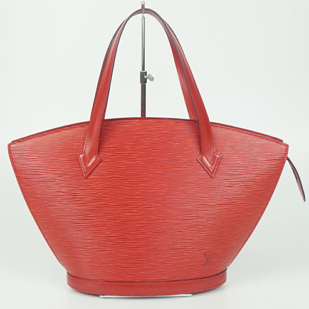 【中古】 LOUIS VUITTON ルイヴィトン M52267 サンジャック・ショッピング エピレザー カスティリアンレッド  赤いこと系 赤 トートバッグ 肩先 肩かけ レディース