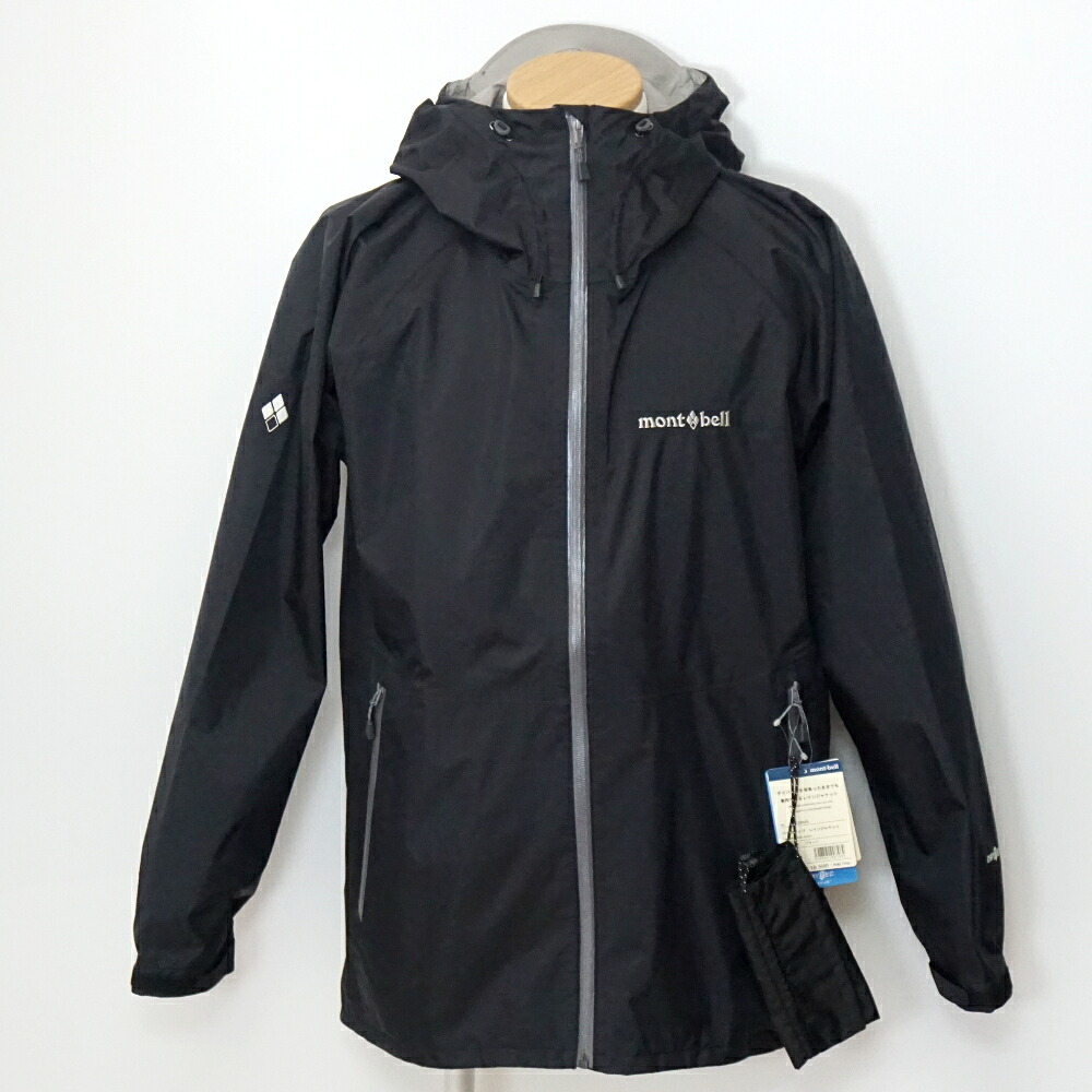 【中古】　mont-bell　モンベル　バックラップ レインジャケット　ブラック　黒　サイズ表記Sサイズ　ナイロン100％　メンズジャケット　アパレル｜質屋かんてい局　盛岡店