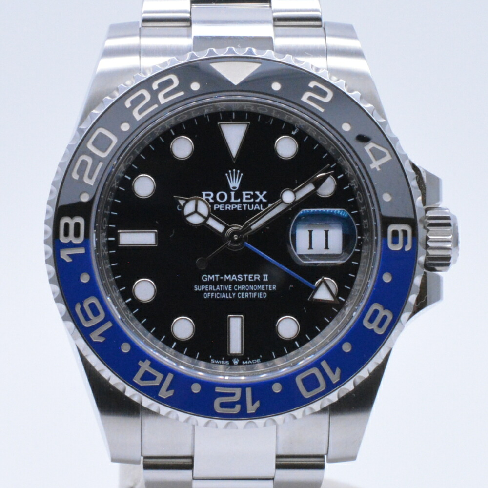 【中古】　ROLEX　ロレックス　126710BLNR　GMTマスターII　ランダム番(2023年11月記載)　青&times;黒　バットマン　自動巻き　オートマチック　40mm　メンズ時計　腕時計｜質屋かんてい局　盛岡店