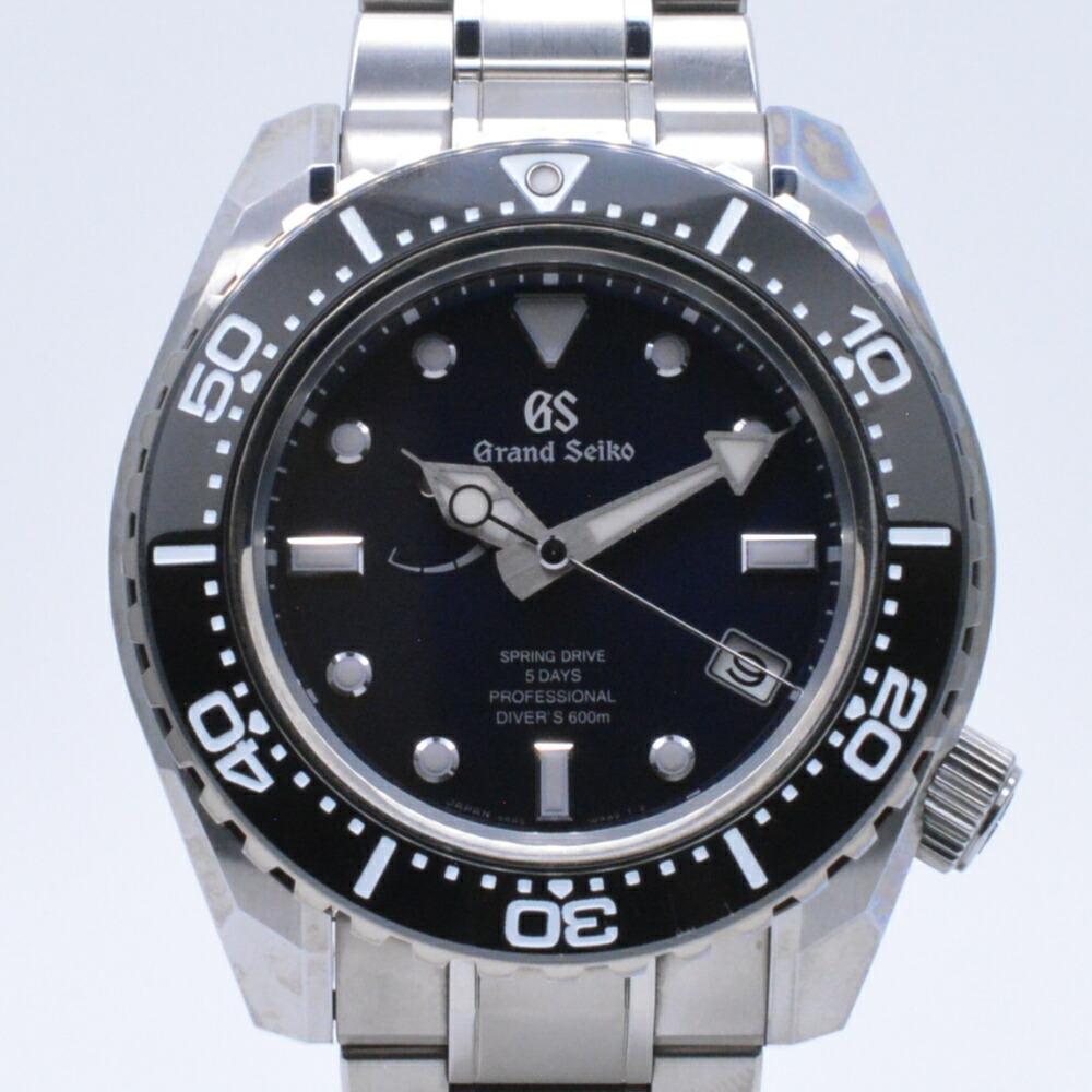 【中古】 Grand Seiko 地びたセイコー SLGA001 春月運転 5Days60周年祝するひな形 領域押さえる700本 青碧 青 春月運転(自動小銃一巻き) 46.9粍 デイト書きあらわす メンズ時辰儀 ウオッチ