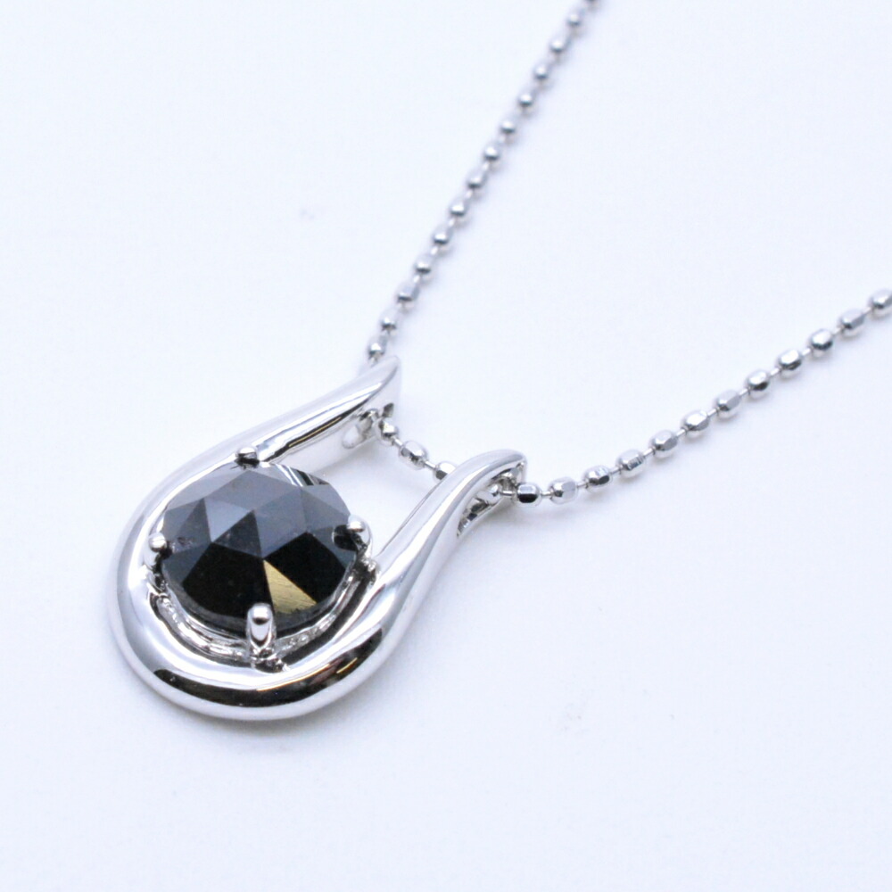 【中古】　K18WG　ブラックダイヤネックレス　18金　ホワイトゴールド　ダイヤモンド0.99ct　重量約2.4g　チェーン約39.5cm　ジュエリー　アクセサリー　レディース｜質屋かんてい局　盛岡店 40,820円