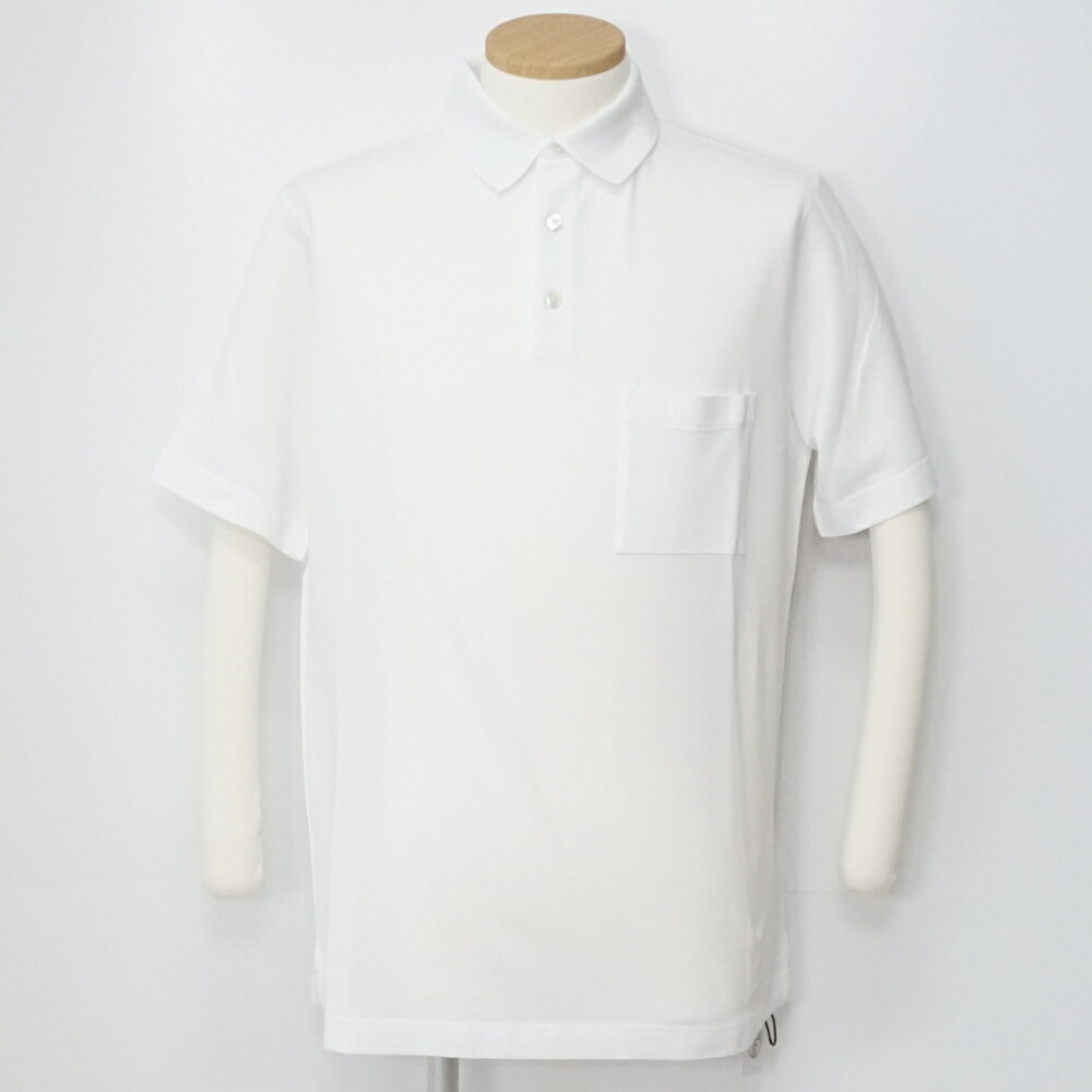 【中古】 HERMES　エルメス　H072325HA　Broderie H ブロドリアッシュ ポロシャツ　ホワイト　白　サイズ表記Lサイズ　コットン100％　メンズトップス　アパレル｜質屋かんてい局　盛岡店