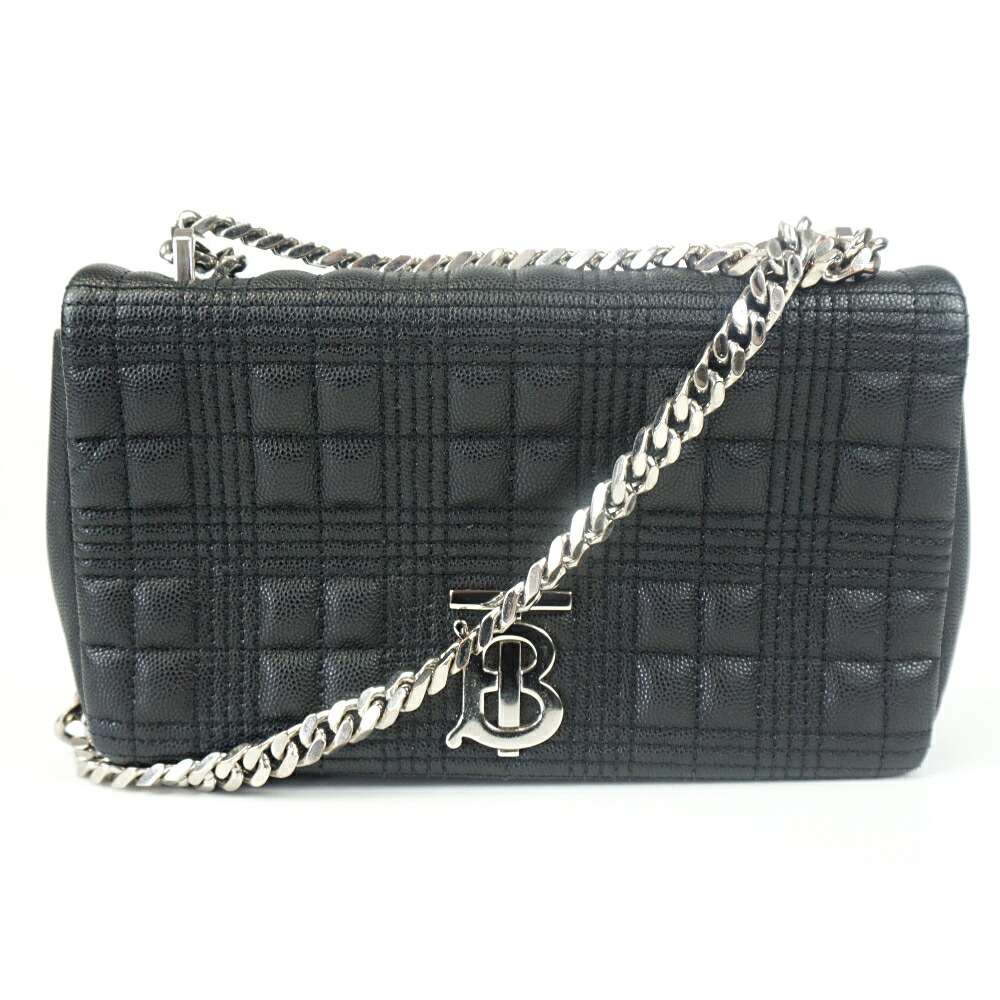 【中古】 BURBERRY バーバリー ローラチェーンショルダーバッグ ブラック シルバー 肩掛け 斜め掛け レディース|質屋かんてい局 盛岡店