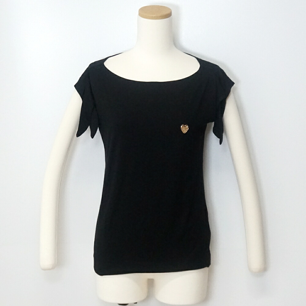 【中古】 GUCCI　グッチ　214555　ハートリボンカットソー　ブラック　黒　サイズ表記S　レディーストップス　アパレル｜質屋かんてい局　盛岡店