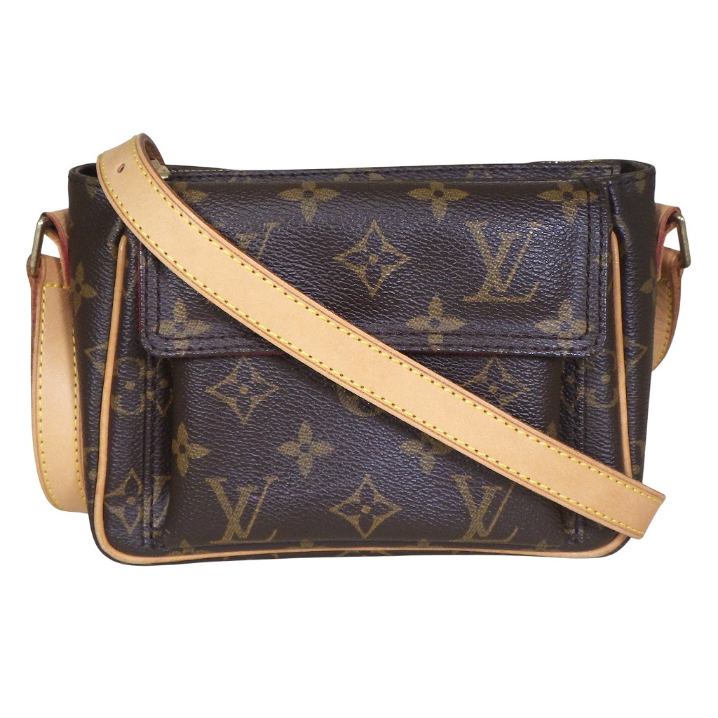 LOUIS VUITTON ルイ・ヴィトン ヴィバシテ PM ショルダーバッグ M51165 モノグラム 赤いこと ゴールド金具【座標軸A】【中古】