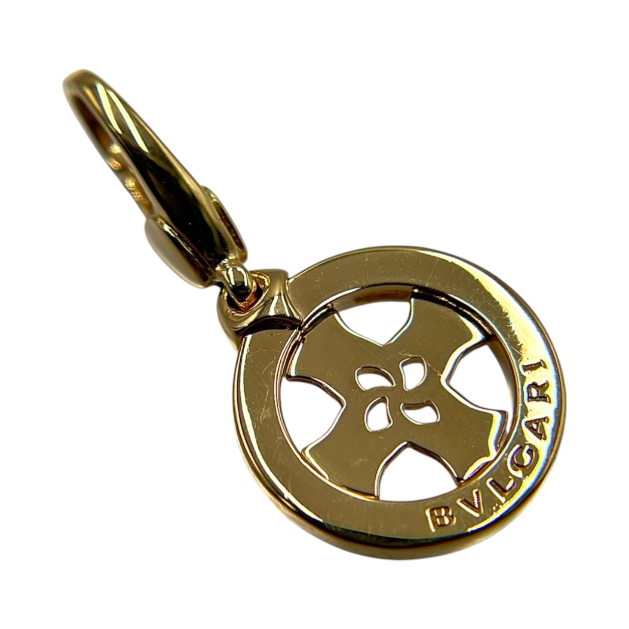 BVLGARI ブルガリ トンド クロス ペンダント K18YG イエローゴールド チャーム ネックレス トップ アクセサリー【程度A】【中古】|かんてい局新潟万代店