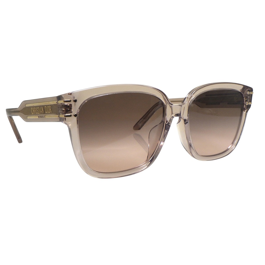Christian Dior クリスチャン ディオール ディオール シグネチャー S7F スクエア サングラス DSGTS7FXR サンドベージュ ゴールド（金具）50□18 145 ケース付【程度SA】【中古】｜かんてい局新潟万代店