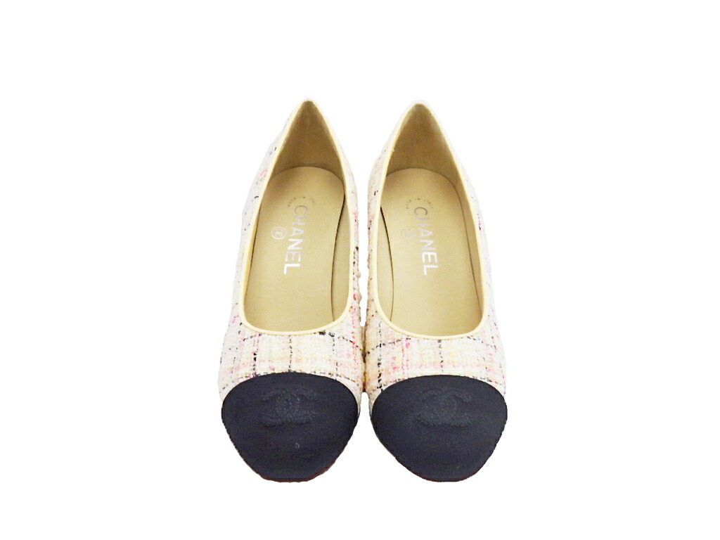 楽天市場】【シャネル】Chanel 22C ココマーク ツイード フラット