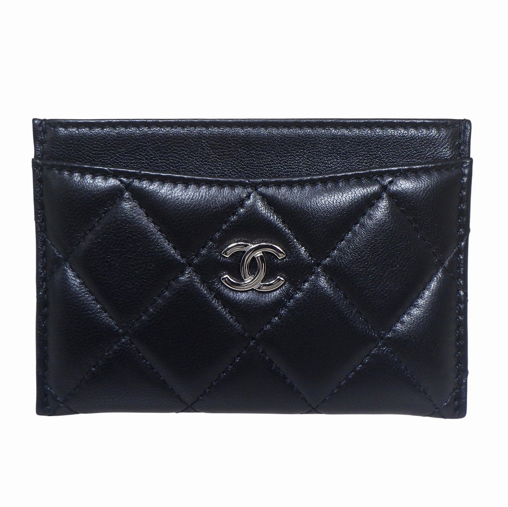 CHANEL シャネル マトラッセ ココ 歌留多容れもの AP0213 キャビアひと肌(グレインドカーフスキン) 黒いこと 黒 しろがね色金具【度合いSA】【中古】