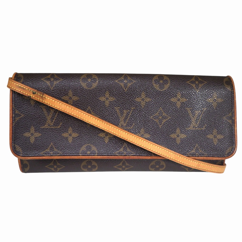 LOUIS VUITTON ルイ・ヴィトン M51852 ポシェットツインGM モノグラム ショルダーバッグ ブラウン【程度B】【中古】|かんてい局新潟万代店