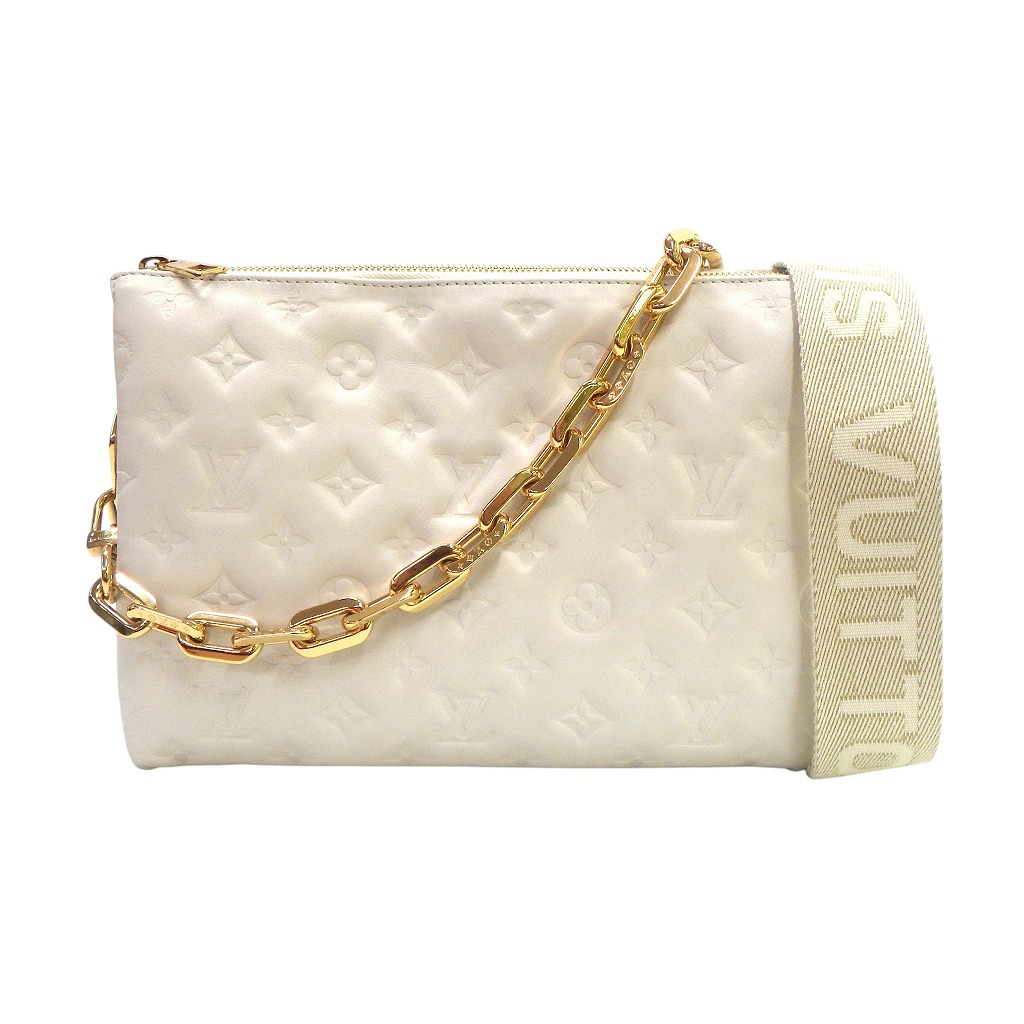LOUIS VUITTON ルイ・ヴィトン クッサンPM 2way チェーン店 肩肉 御徒面子 M57793 モノグラム 子ヒツジなめし革 怨み言 ゴールド(金具) 【度合いAB】【中古】