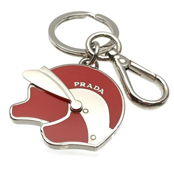 最も優遇 Prada プラダ 2ap546 ヘルメット バッグチャーム キーホルダー キーリング 赤 シルバー レディース メンズ ブランド 管理ry かんてい局名古屋錦三丁目 緑店 絶対一番安い Www Crostonconservatories Co Uk