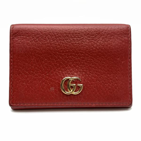 Gucci グッチ プチマーモント カードケース 名刺入れ 定期入れ パスケース 赤 レッド Ggマーク ビジネス 仕事用 レディース ブランド 管理ry Bouncesociety Com