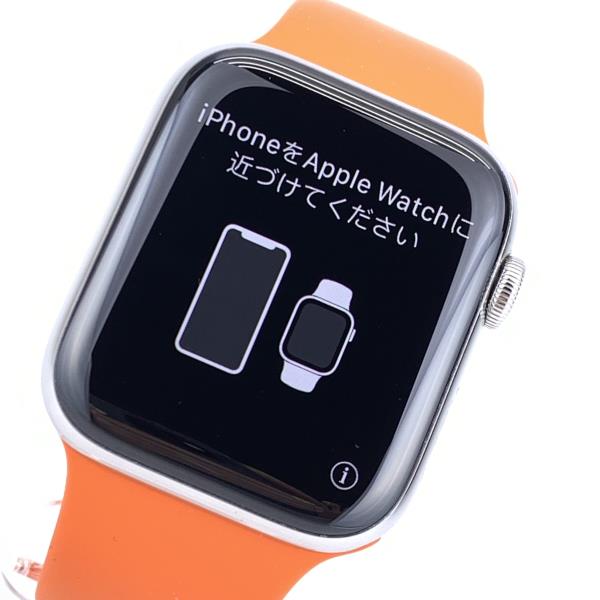 在庫有 Hermes エルメス ウォッチ Apple Watch アップルウォッチ Series6 44mm シルバーステンレススチールケース シンプルトゥール 恋人 皮革帯皮 墨ぞめ 下手人 スマートウォッチ メンズ レディース 押さえry X 23日 Rossmagazine Com