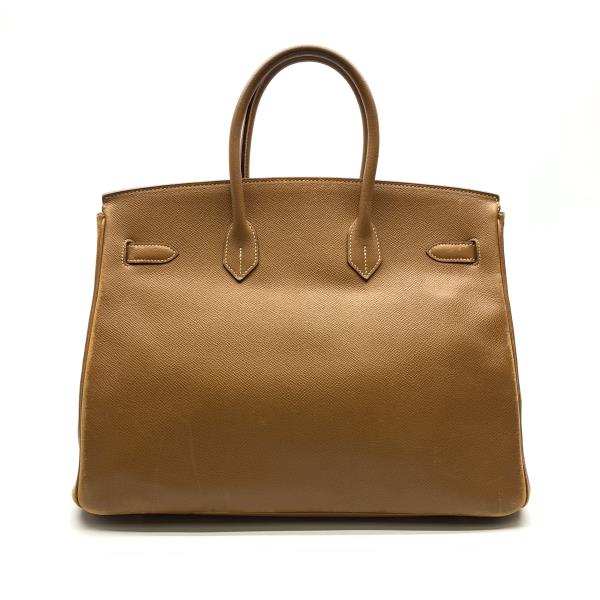 HERMES エルメス バーキン35 ヴォーエプソン ハンドバッグ レザー 茶色 