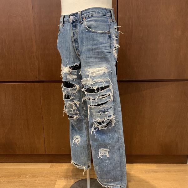INNOCENCE NY イノセンス ニューヨーク INDELE01 サイズ32 デニム パンツ インディゴ ダメージパンツ 紳士 メンズ 管理RY24003290