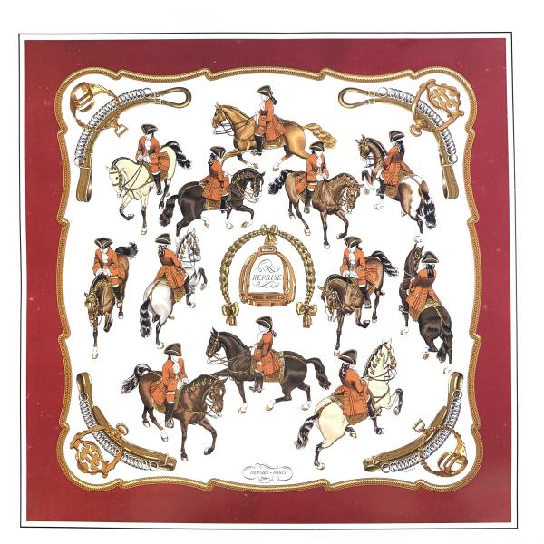 楽天市場】HERMES エルメス カレ90 スカーフ CHARREADA